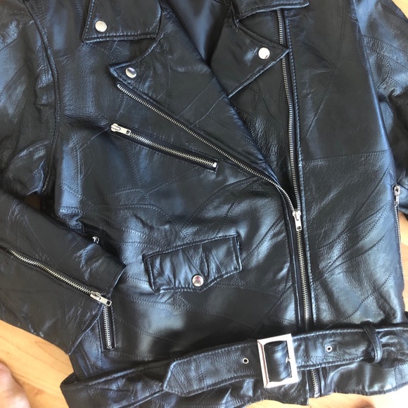Other - Black Leather Motorcycle Jacket